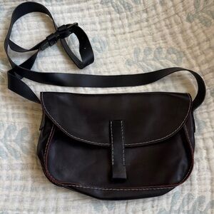 Classic Brown Leather Crossbody Bag